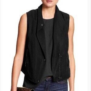 Banana Republic Factory Drapey Black Vest